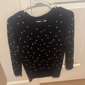 J Crew sweater 3/4 sleeve blue with stars